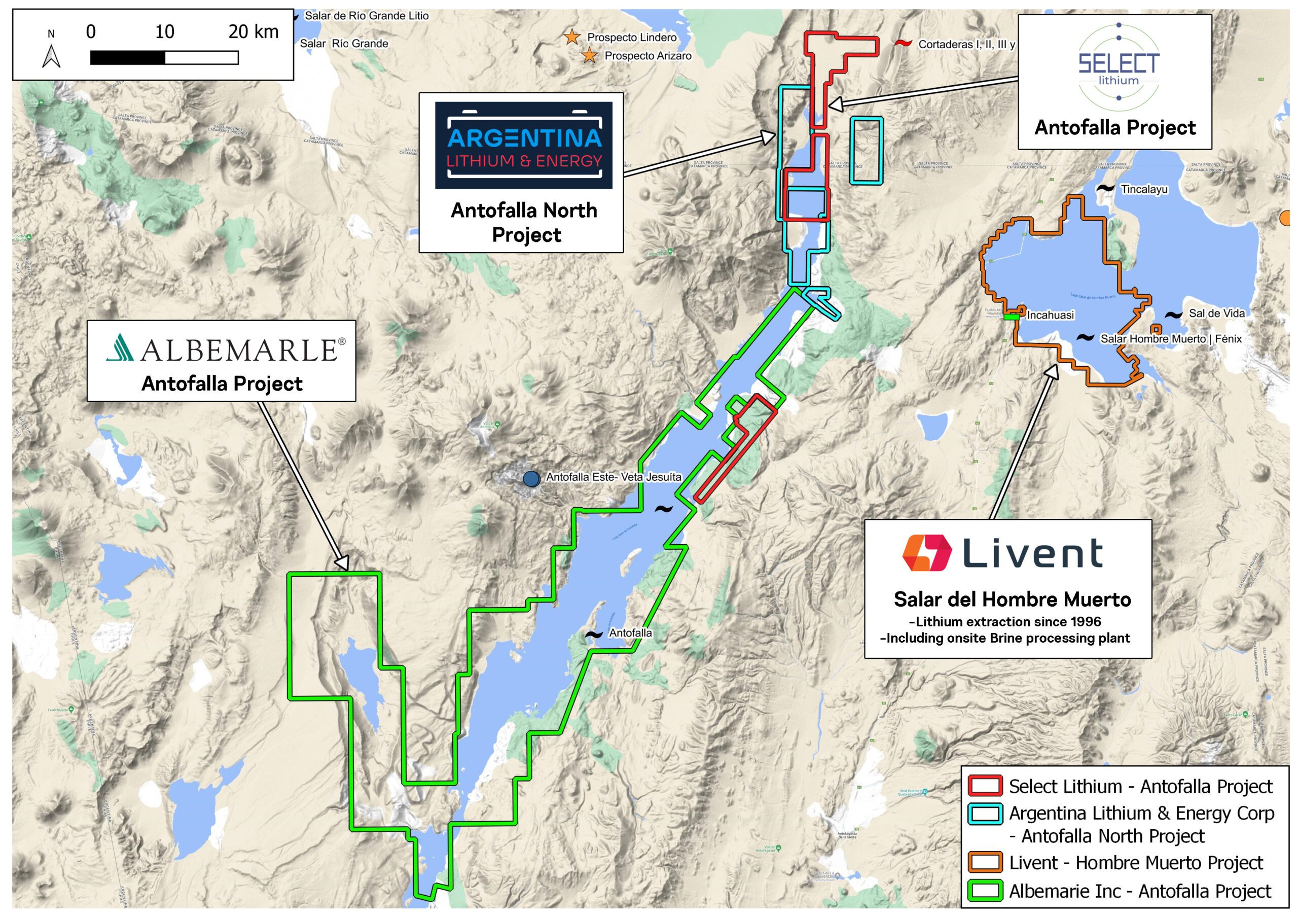 Select Lithium - Antofalla Project - Claims Map